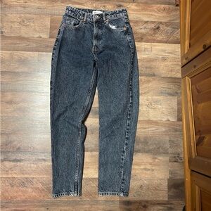 Zara High Rise Straight Jean (medium wash)